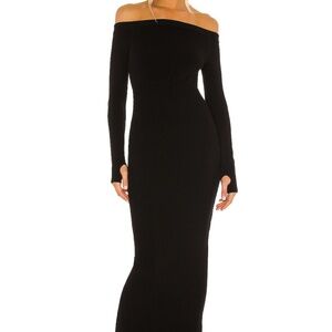 Michael costello off shoulder revolve maxi size small